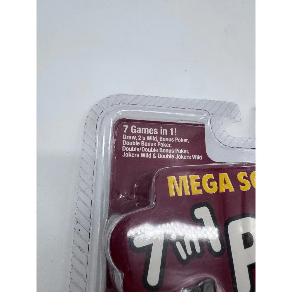 Classic Game Collection 7 in 1 Poker‎ Game Silver Mega Screen 77801 Handheld New
